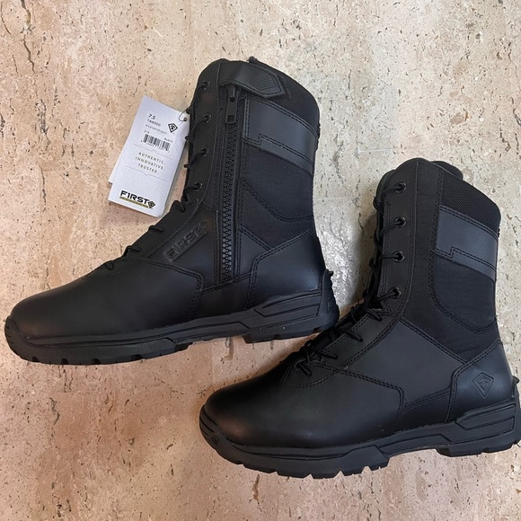 First Tactical 8in Side-Zip Duty Boot - Women's Size 7.5 Black MSRP 190.00 - Picture 2 of 7